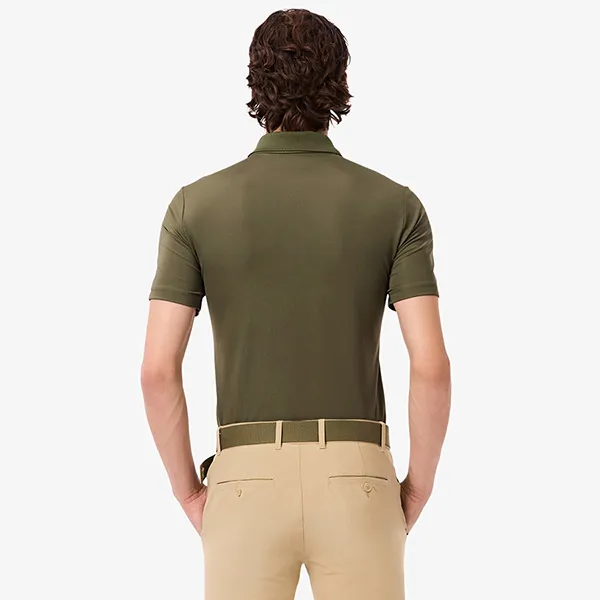 Áo Polo Nam Lacoste Regular Fit UV Protect Golf DH2341 E9F Màu Xanh Rêu Size 3
