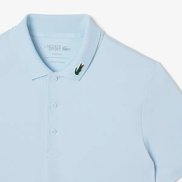 Áo Polo Nam Lacoste Regular Fit UV Protect Golf DH2341 T01 Màu Xanh Nhạt Size 3