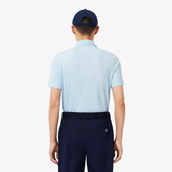 Áo Polo Nam Lacoste Regular Fit UV Protect Golf DH2341 T01 Màu Xanh Nhạt Size 3