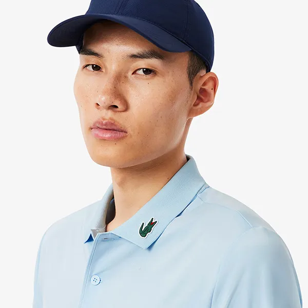 Áo Polo Nam Lacoste Regular Fit UV Protect Golf DH2341 T01 Màu Xanh Nhạt Size 3