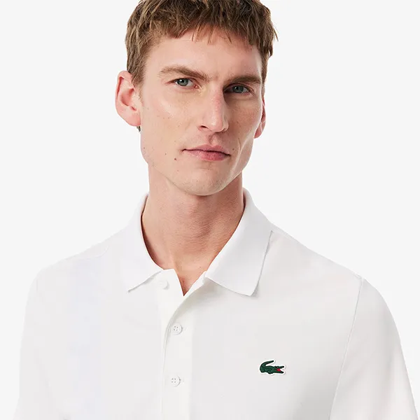 Áo Polo Nam Lacoste Tennis x Novak Djokovic DH8971 51 001 Màu Trắng Size 3
