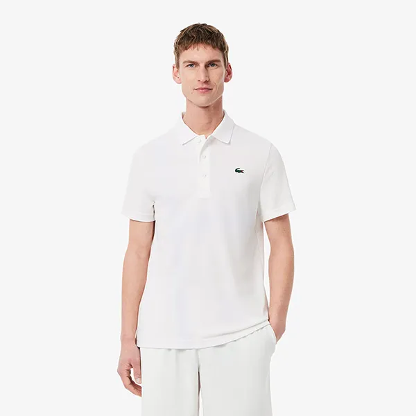 Áo Polo Nam Lacoste Tennis x Novak Djokovic DH8971 51 001 Màu Trắng Size 3