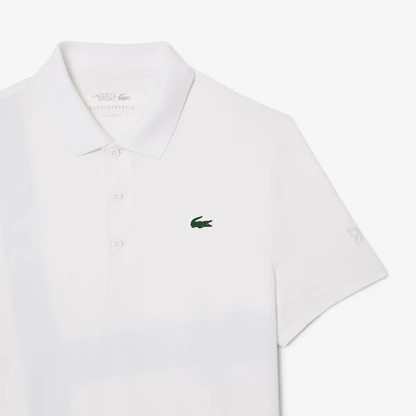Áo Polo Nam Lacoste Tennis x Novak Djokovic DH8971 51 001 Màu Trắng Size 3
