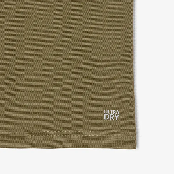 Áo Polo Nam Lacoste Ultra Dry Branded Stripe Tennis DH4759 E9F Màu Xanh Rêu Size 3