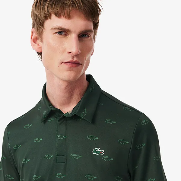 Áo Polo Nam Lacoste Ultra-dry DH5175 E3D Màu Xanh Lá Size 3