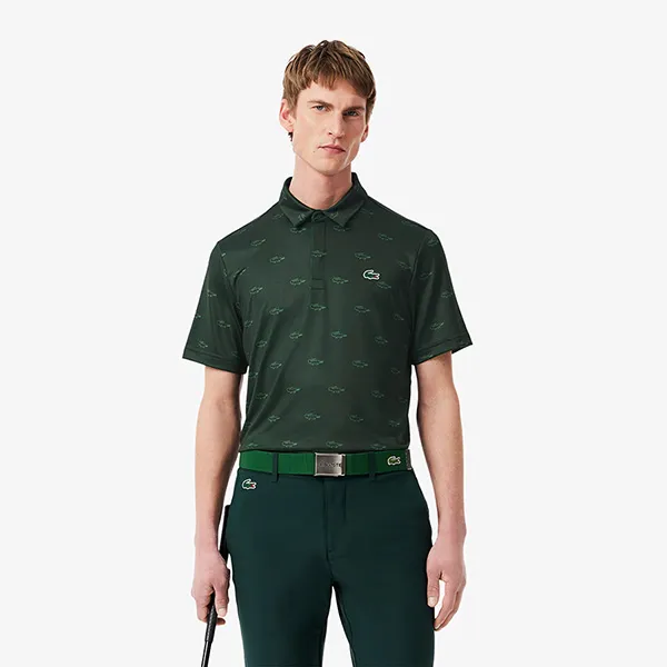 Áo Polo Nam Lacoste Ultra-dry DH5175 E3D Màu Xanh Lá Size 3