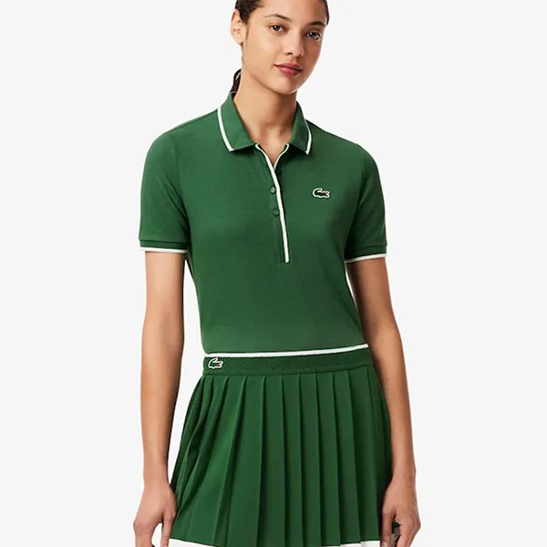 Áo Polo Nữ Lacoste Regular Fit Tennis Thermo-Regulating PF8603-51-YRR Màu Xanh Green Size 34