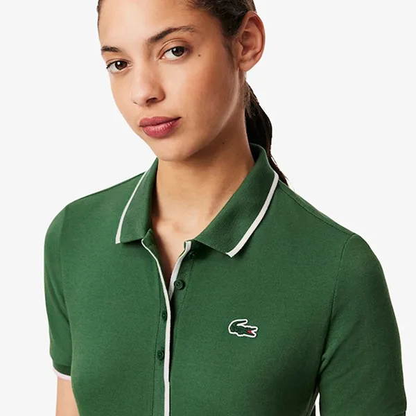 Áo Polo Nữ Lacoste Regular Fit Tennis Thermo-Regulating PF8603-51-YRR Màu Xanh Green Size 34
