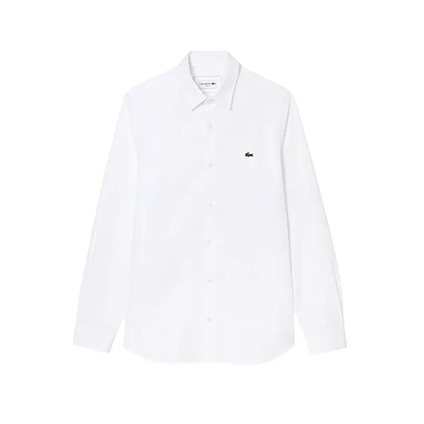 Áo Sơ Mi Dài Tay Nam Lacoste Men's Poplin Slim CH5620 - 001 Màu Trắng Size 42