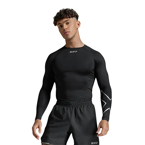 Áo Thun Dài Tay Bó Cơ Nam 2XU Core Compression MA6398a-BLK/SIL Màu Đen Size S