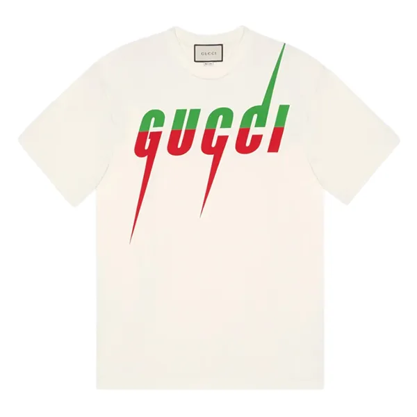 Áo Thun Nam Gucci Blade With Logo Print In White T-Shirt 863004 XJAZY 9037 Màu Trắng Size S