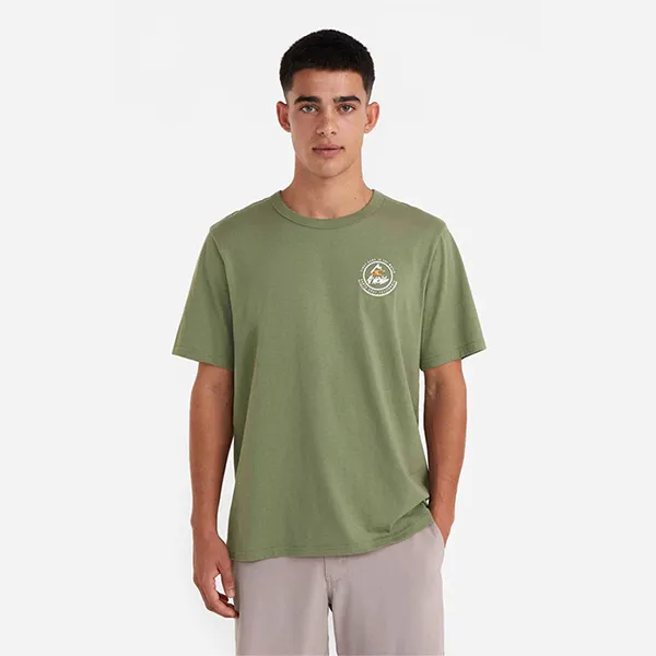 Áo Thun Nam O'Neill Trvlr Series Back Print Polygiene 2850194-16011 Màu Xanh Lá Size XS