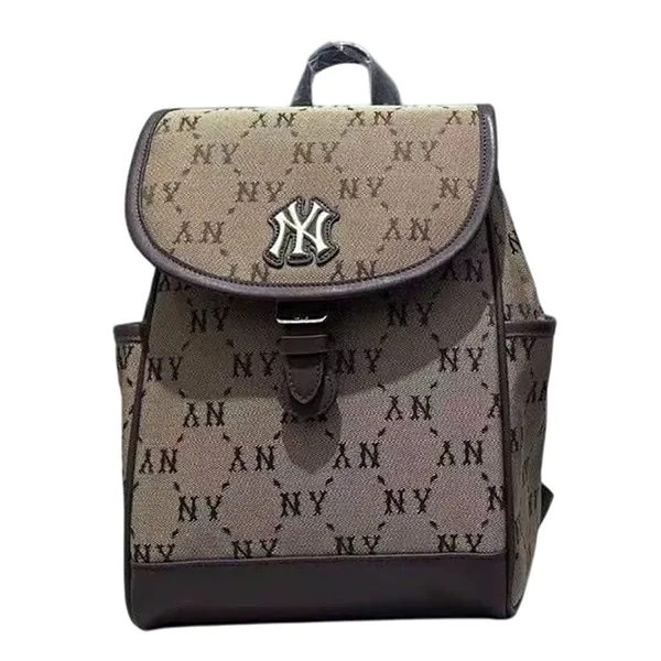 Balo MLB Diamond Monogram Jacquard New York Yankees Backpack 7ABKM046N-50BRS Màu Nâu