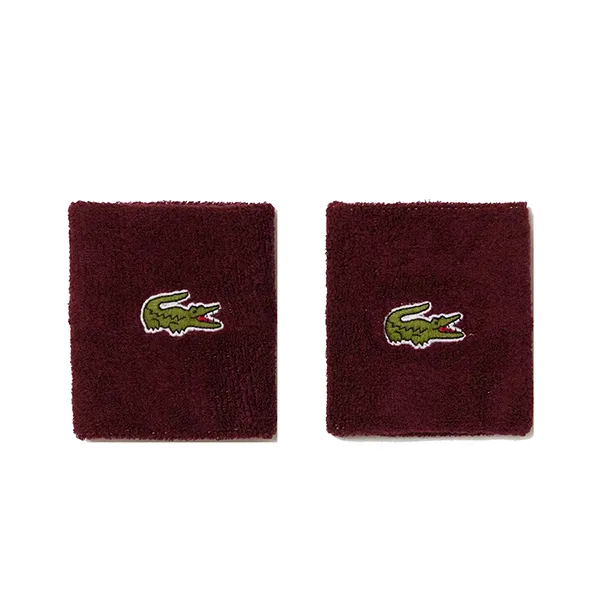 Băng Đeo Cổ Tay Lacoste Sport Stretch Jersey Wristbands RL9272 10 YUP Màu Đỏ Mận