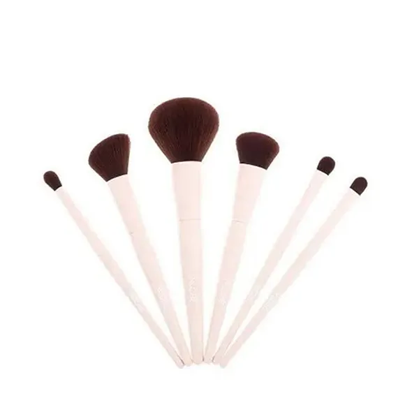 Bộ Cọ Trang Điểm Nocibé Face & Eye Brush Set 6 Cây Màu Hồng