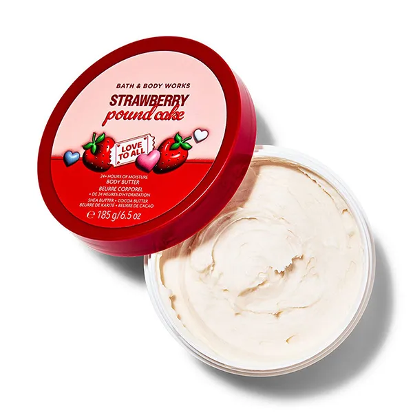 Bơ Dưỡng Thể Bath & Body Works Whipped Body Butter Strawberry Pound Cake 185g