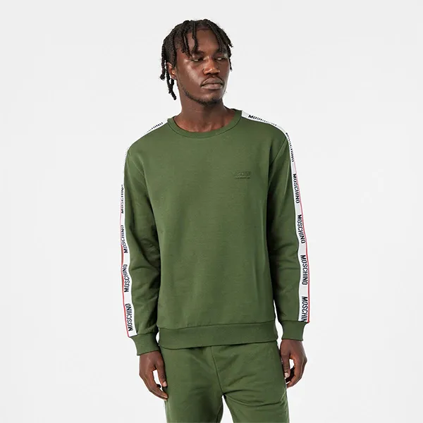 Bộ Quần Áo Nỉ Nam Moschino Tape V1A1716-1 Màu Xanh Green Size M