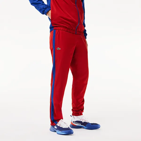 Bộ Thể Thao Nam Lacoste Men's Tennis Sweatsuit WH7567 Màu Xanh/Đỏ Size XS