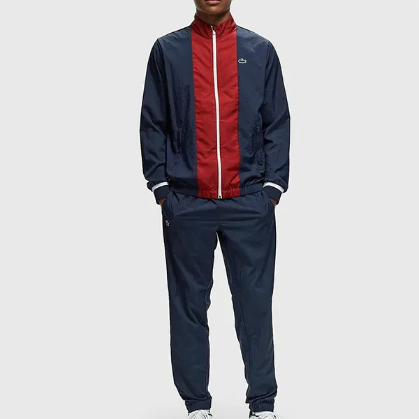 Bộ Thể Thao Nam Lacoste Training Blue/Red Tracksuit Set WH7581-1 Màu Xanh Đỏ Size S
