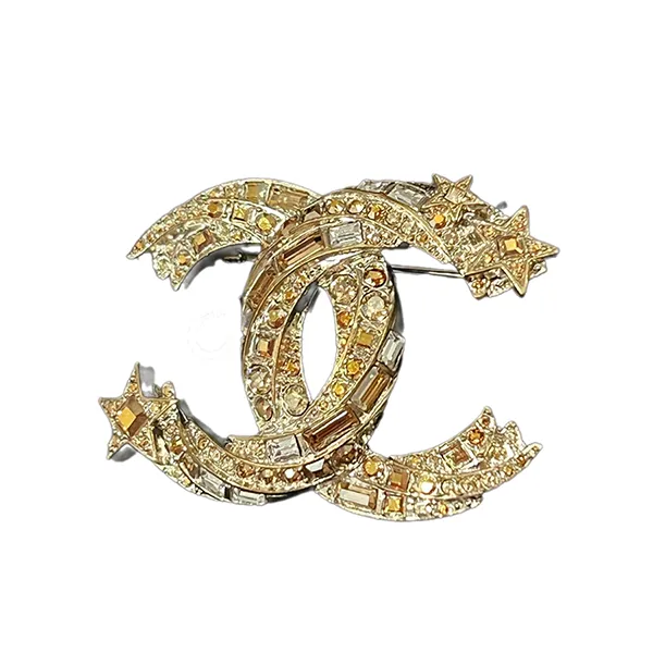 Cài Áo Nữ Chanel Fully Fitted Comet Brooch Màu Vàng Gold