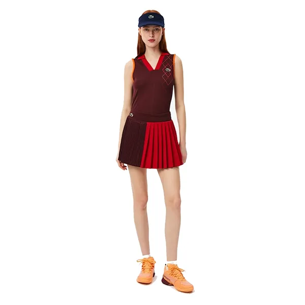 Chân Váy Nữ Lacoste Lined Ultra Dry Tennis Skirt JF7475-51-IEJ Màu Đỏ Size 34