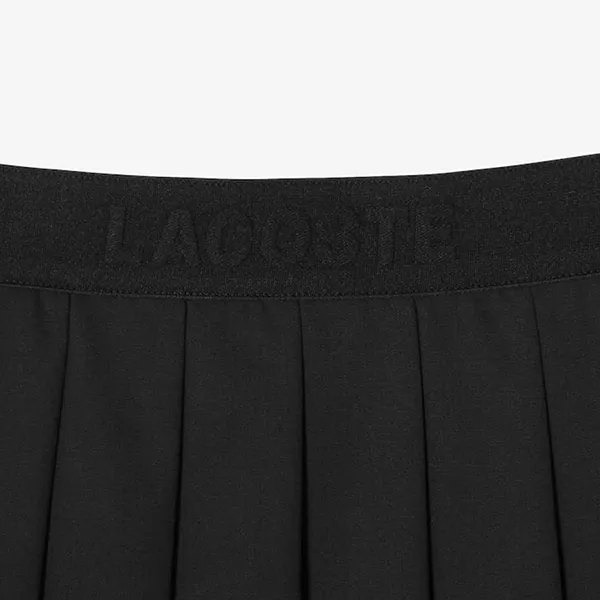 Chân Váy Nữ Lacoste Women's Mid Length Pleated Skirt JF408E 54N 031 Màu Đen Size 34