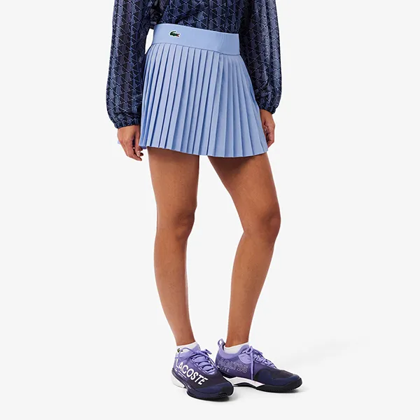 Chân Váy Nữ Lacoste Women's Ultra Dry Lined Tennis Skirt JF8594 51 AI2 Màu Xanh Nhạt Size 38