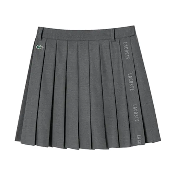 Chân Váy Nữ Lacoste Wool-Like Skirt JF307E 53N CCA Màu Xám Size 34