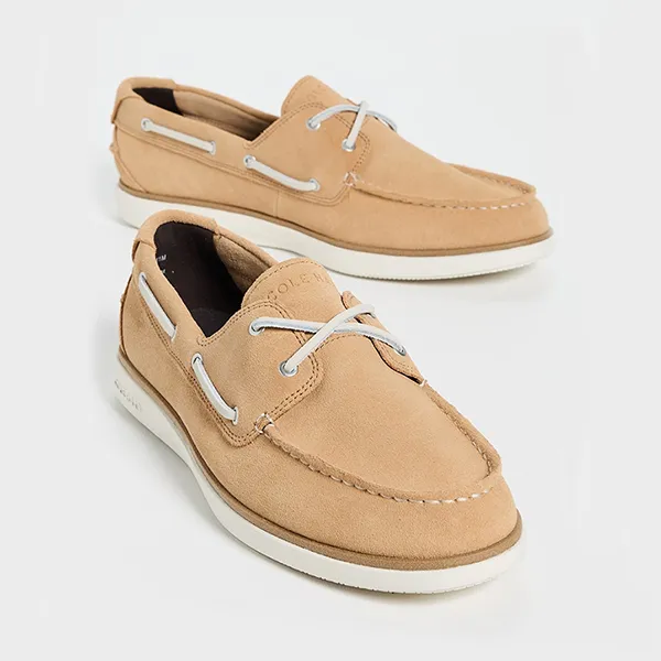 Giày Lười Nam Cole Haan GP Windward Boat C40594-410 Màu Nâu Nhạt Size 41