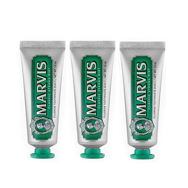 Combo 3 Tuýp Kem Đánh Răng Marvis Classtic Strong Mint 25ml