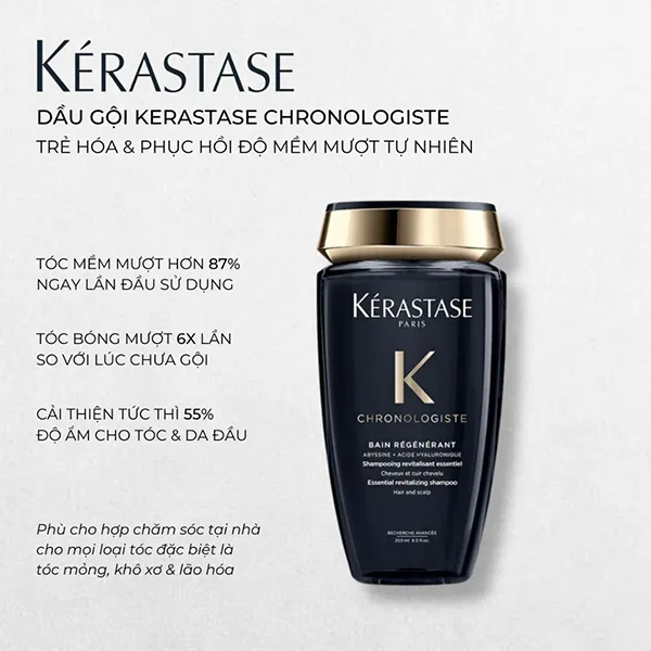 Dầu Gội Phục Hồi Tóc Hư Tổn Kérastase Chronologiste Bain Révitalisant 250ml