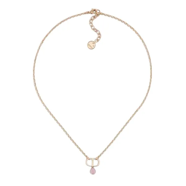 Dây Chuyền Nữ Dior Petit CD Necklace Màu Vàng/Hồng