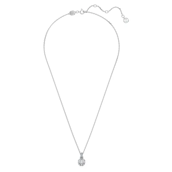 Dây Chuyền Nữ Swarovski Birthstone Pendant Square March Blue Rhodium Plated 5651794 Màu Xanh Nhạt