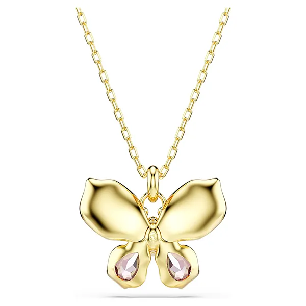 Dây Chuyền Nữ Swarovski Idyllia Pendant Mixed Cuts Pavé Butterfly Multicolored Gold-Tone Plated 5709950 Màu Vàng Xanh