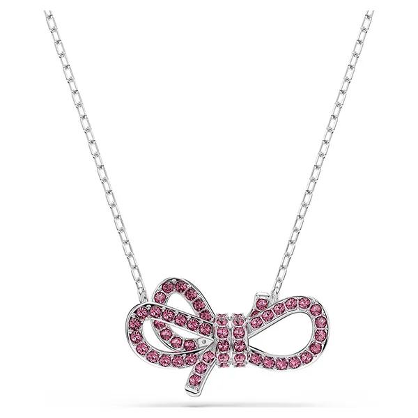 Dây Chuyền Nữ Swarovski Lifelong Bow Pendant Bow, Pink, Rhodium Plated 5723556 Màu Hồng