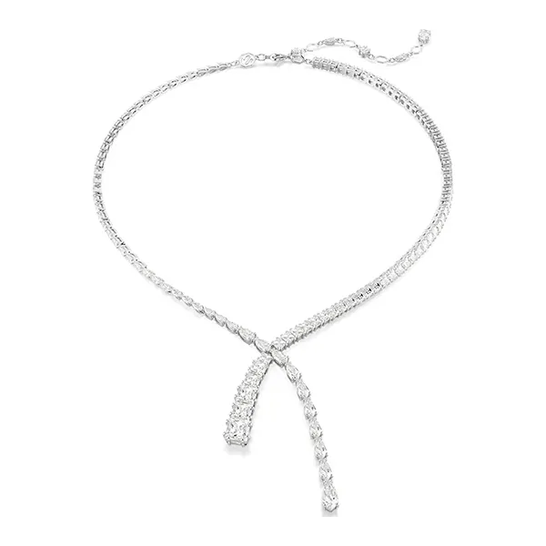 Dây Chuyền Nữ Swarovski Matrix Y Necklace Mixed Cuts White Rhodium Plated 5692533 Màu Trắng Bạc