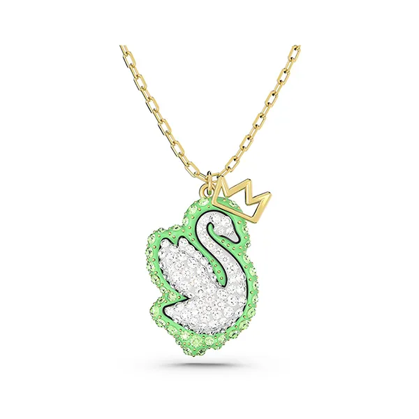Dây Chuyền Nữ Swarovski Pop Swan Pendant Swan Green Gold Tone Plated 5649198 Màu Vàng Xanh