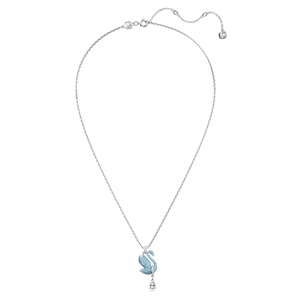 Dây Chuyền Nữ Swarovski Swan, Blue, Rhodium Plated 5660597 Màu Xanh Bạc