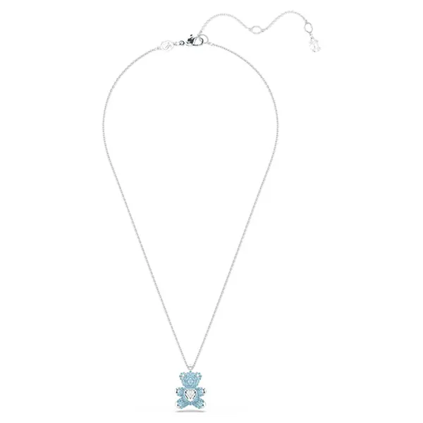 Dây Chuyền Nữ Swarovski Teddy Pendant Bear, Blue, Rhodium Plated 5737620 Màu Xanh Blue