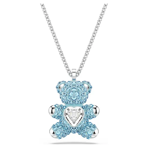 Dây Chuyền Nữ Swarovski Teddy Pendant Bear, Blue, Rhodium Plated 5737620 Màu Xanh Blue