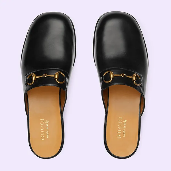 Dép Sục Nam Gucci Horsebit Slipper Black 723654-1W600-1000 Màu Đen Size 41
