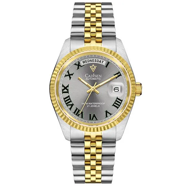 Đồng Hồ Nam Cadisen C8228G-T2 Màu Bạc Vàng