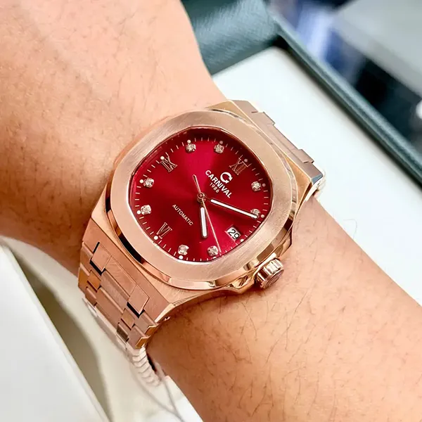 Đồng Hồ Nam Carniva 8160G-VH-DO Màu Đỏ - Vàng Hồng