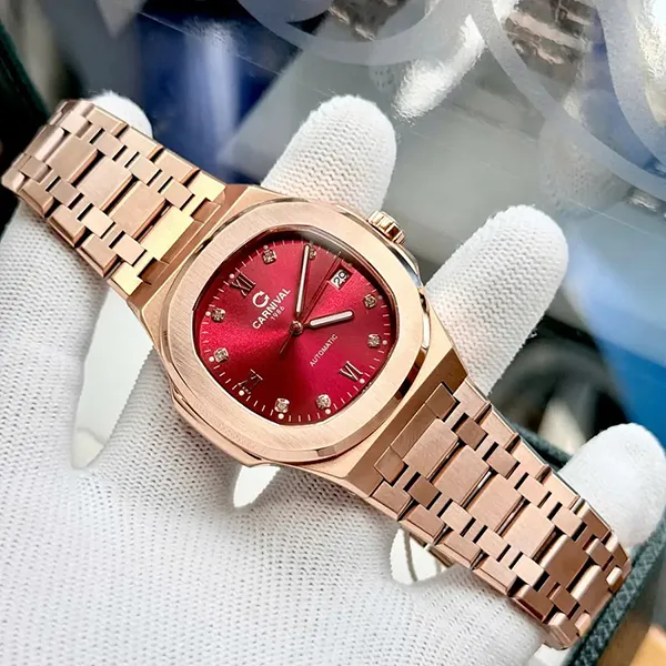 Đồng Hồ Nam Carniva 8160G-VH-DO Màu Đỏ - Vàng Hồng