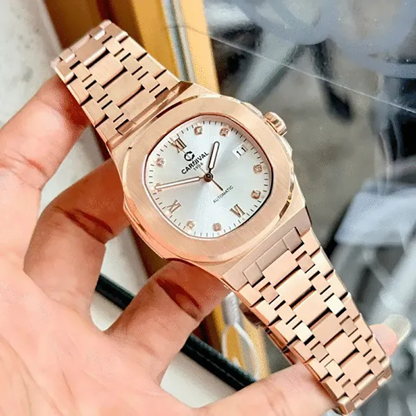 Đồng Hồ Nam Carniva 8160G-VH-T Màu Vàng Hồng