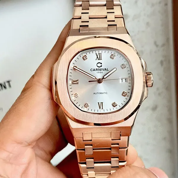 Đồng Hồ Nam Carniva 8160G-VH-T Màu Vàng Hồng