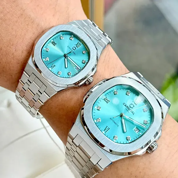 Đồng Hồ Nam Carniva 8160G-VT-XT Màu Xanh Bạc