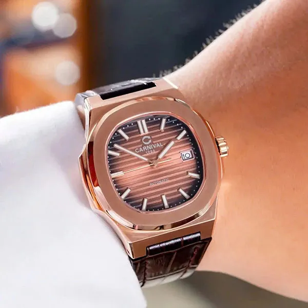 Đồng Hồ Nam Carnival Automatic 8108G1-VH-DD-N Màu Nâu