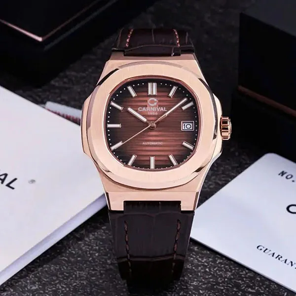 Đồng Hồ Nam Carnival Automatic 8108G1-VH-DD-N Màu Nâu