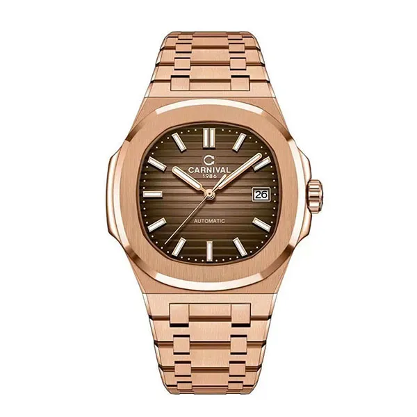 Đồng Hồ Nam Carnival Automatic 8108G1-VH-N Màu Vàng Hồng/Nâu